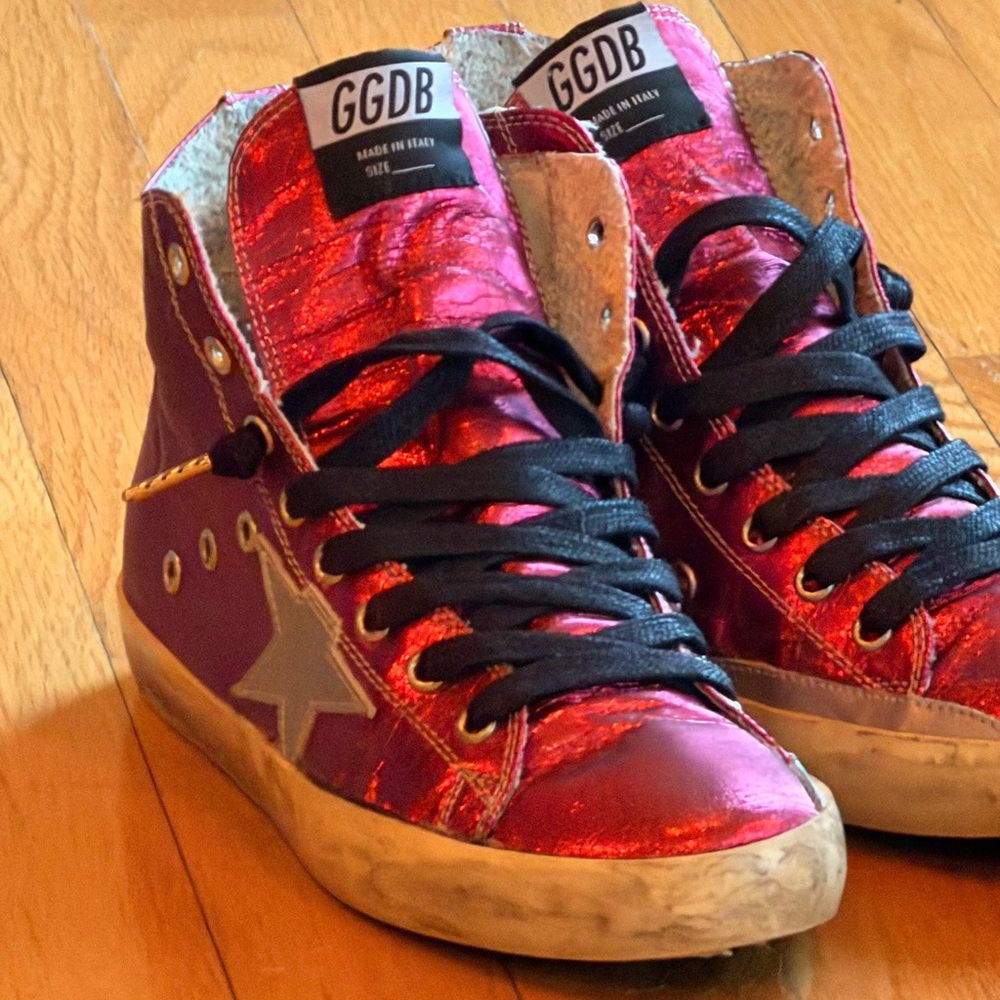 GOLDEN GOOSE 39  - Fuchsia Leather Sneakers